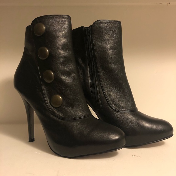 Steve Madden Leather Heeled Booties - Picture 1 of 5